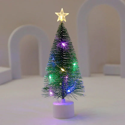 Mini Artificial Christmas Tree with Colorful LED