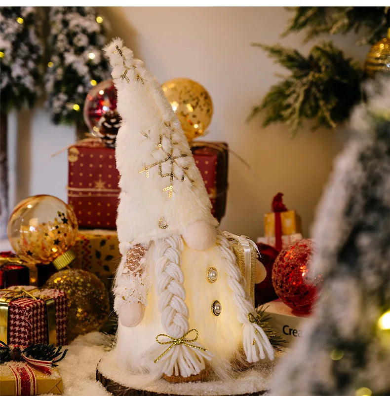 Glowing Gnome Christmas Faceless Doll 30cm