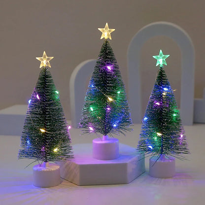 Mini Artificial Christmas Tree with Colorful LED