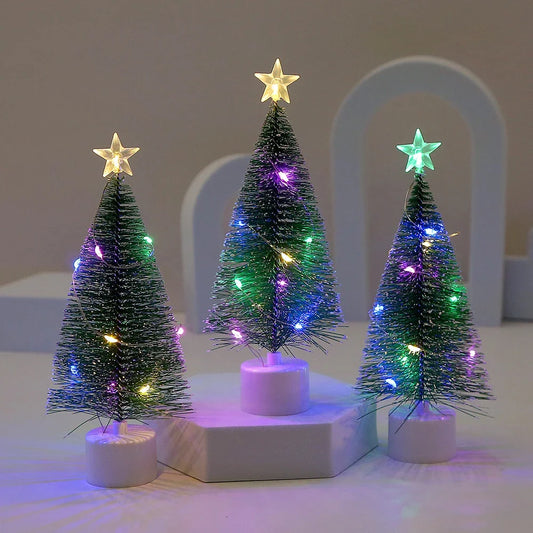 Mini Artificial Christmas Tree with Colorful LED