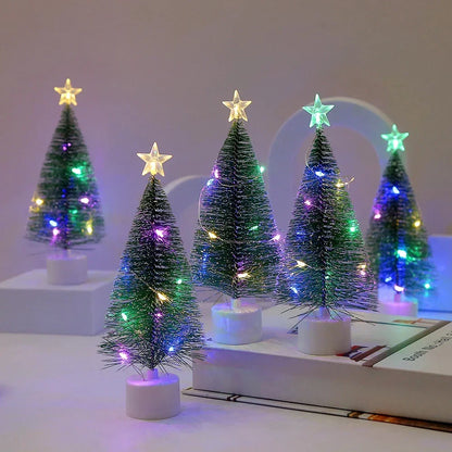 Mini Artificial Christmas Tree with Colorful LED