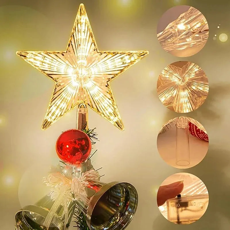 Christmas Tree Decoration Stars Warm Decor LED