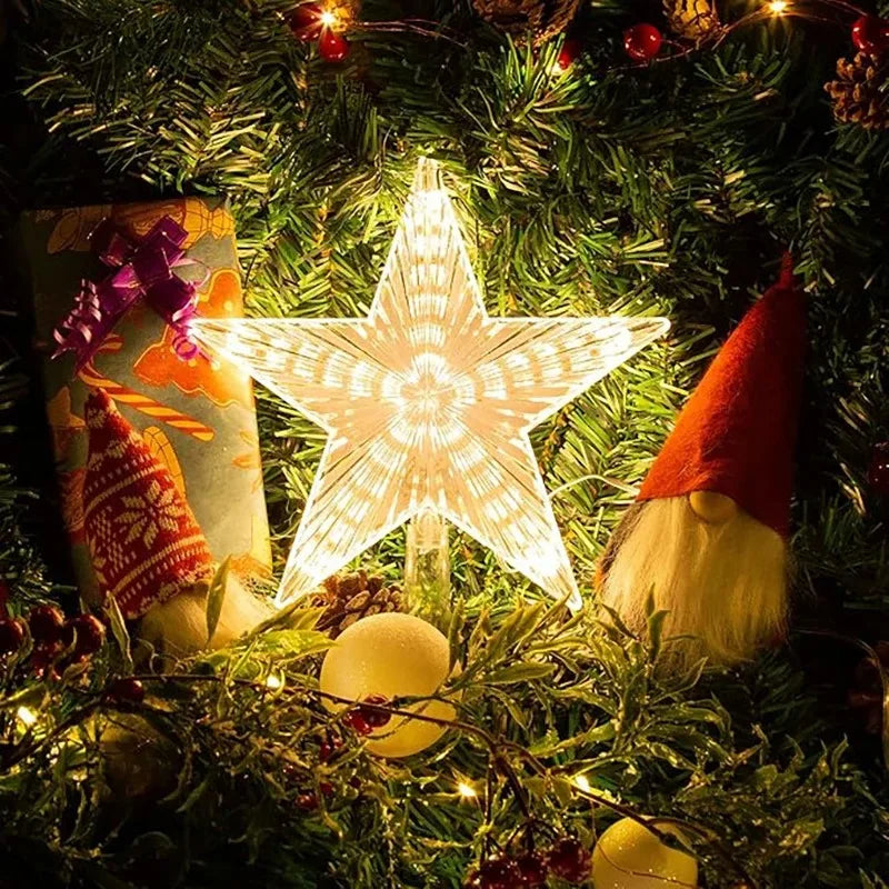 Christmas Tree Decoration Stars Warm Decor LED