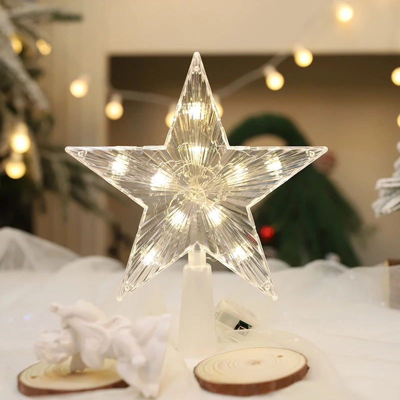 Christmas Tree Decoration Stars Warm Decor LED