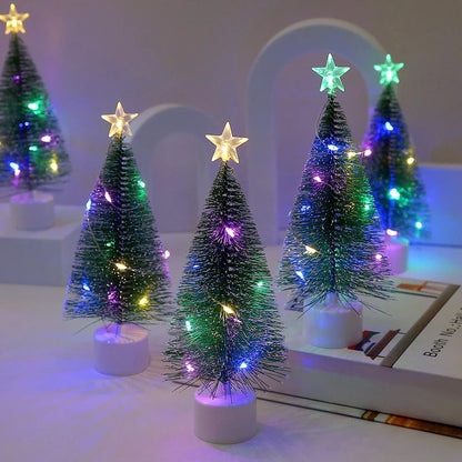 Mini Artificial Christmas Tree with Colorful LED