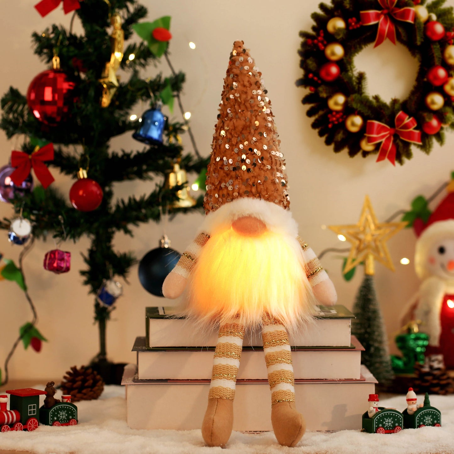 Glowing Gnome Christmas Faceless Doll 30cm