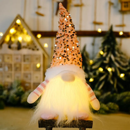 Glowing Gnome Christmas Faceless Doll 30cm