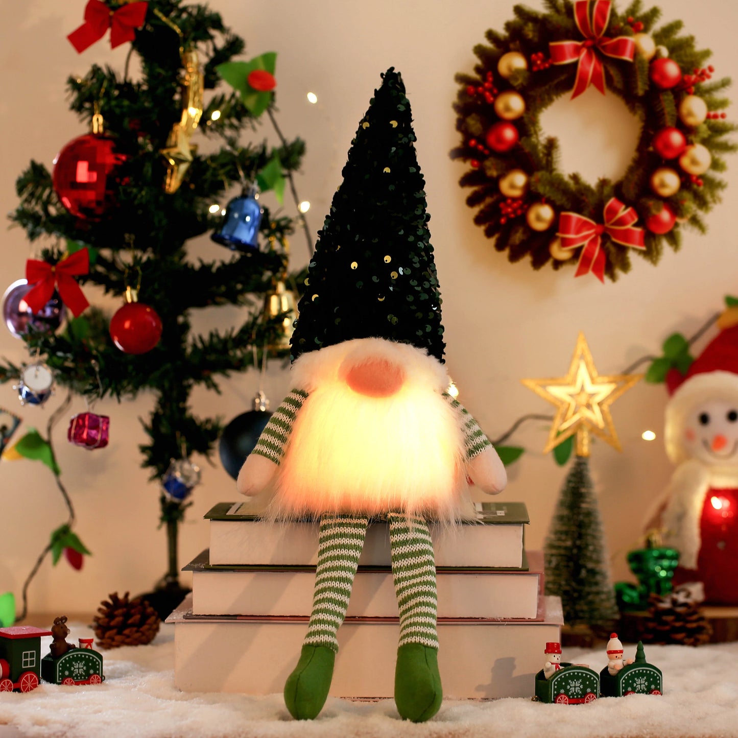 Glowing Gnome Christmas Faceless Doll 30cm
