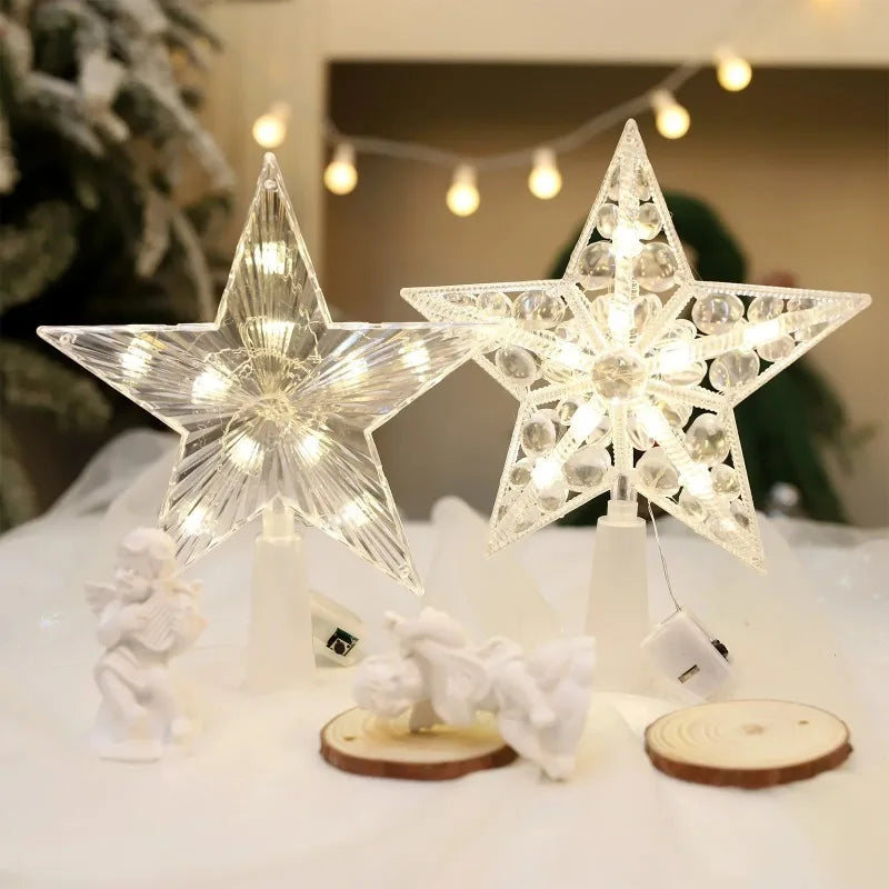 Christmas Tree Decoration Stars Warm Decor LED