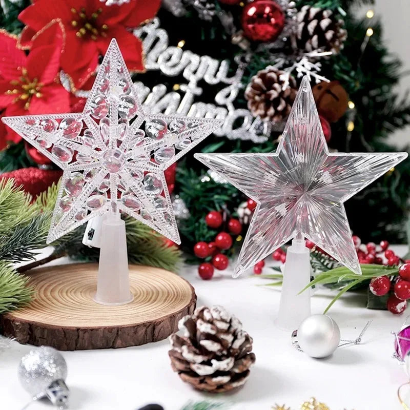 Christmas Tree Decoration Stars Warm Decor LED