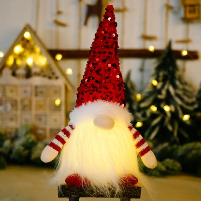 Glowing Gnome Christmas Faceless Doll 30cm