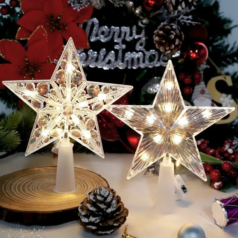 Christmas Tree Decoration Stars Warm Decor LED