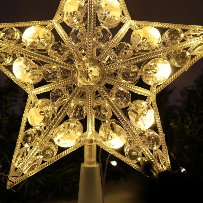 Christmas Tree Decoration Stars Warm Decor LED
