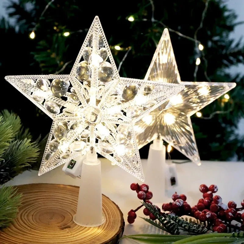 Christmas Tree Decoration Stars Warm Decor LED