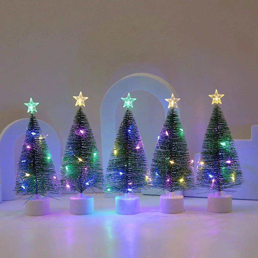 Mini Artificial Christmas Tree with Colorful LED